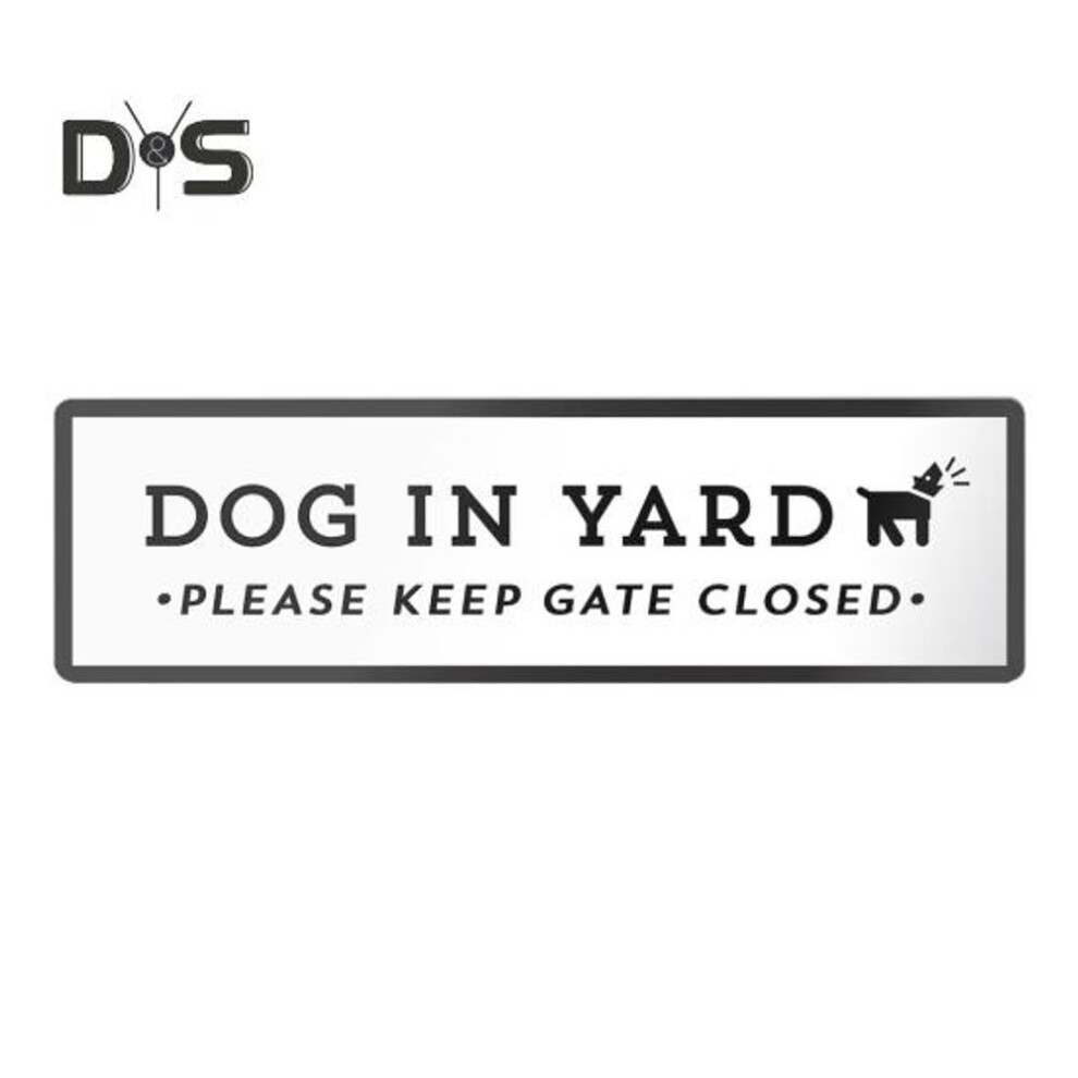 (white) Dog in Yard Sign Pet Family Yard Sign Wall Decor Wooden Keep Gate Closed Sign for Garden Yard Dog Owners Housewarming Gift
