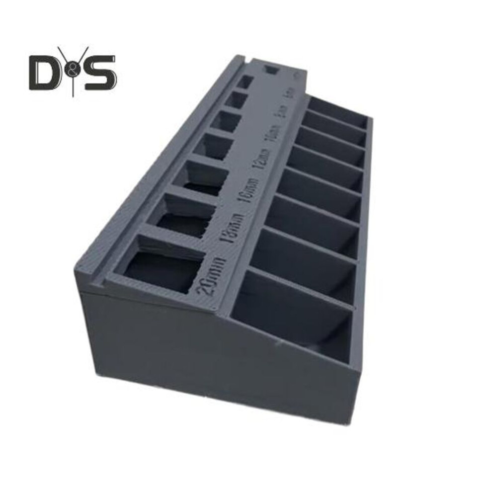 (grey) M3 Bolt Classification Tray 7 Measure Slots PLA Durable Automatic Organizer Workshop Heavy-duty Bolt Classifier
