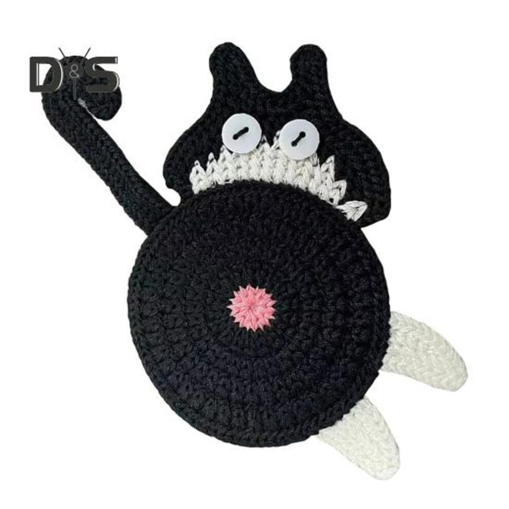 (black white) Drink Coaster Cat Butt Coasters Gifts for Cat Lovers Fun Woven Creative Coasters Cute Coffee Coaster Tabletop Protection for Cups And Mugs