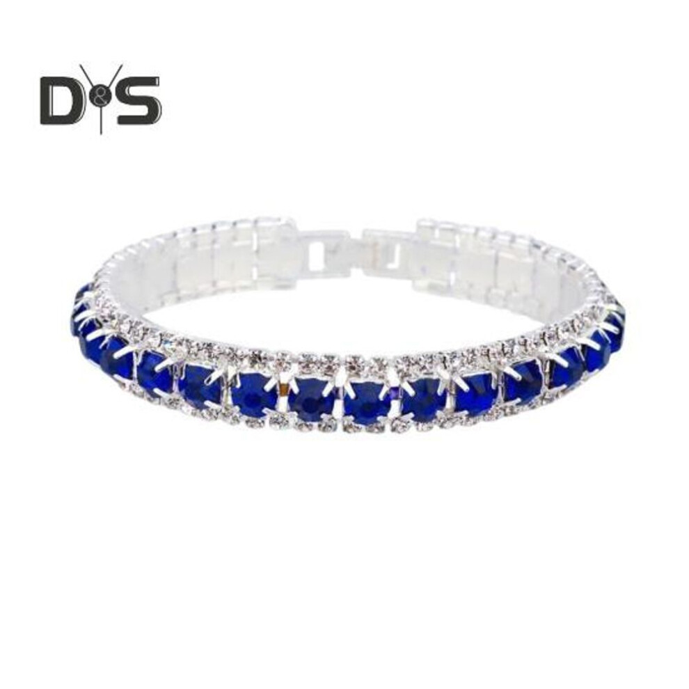 (as the picture, B) Women Bangle Faux Crystal Polished Contrast Color Alloy Symmetric Shopping Work Party Dating Wrist Bracelet Lady Jewelry