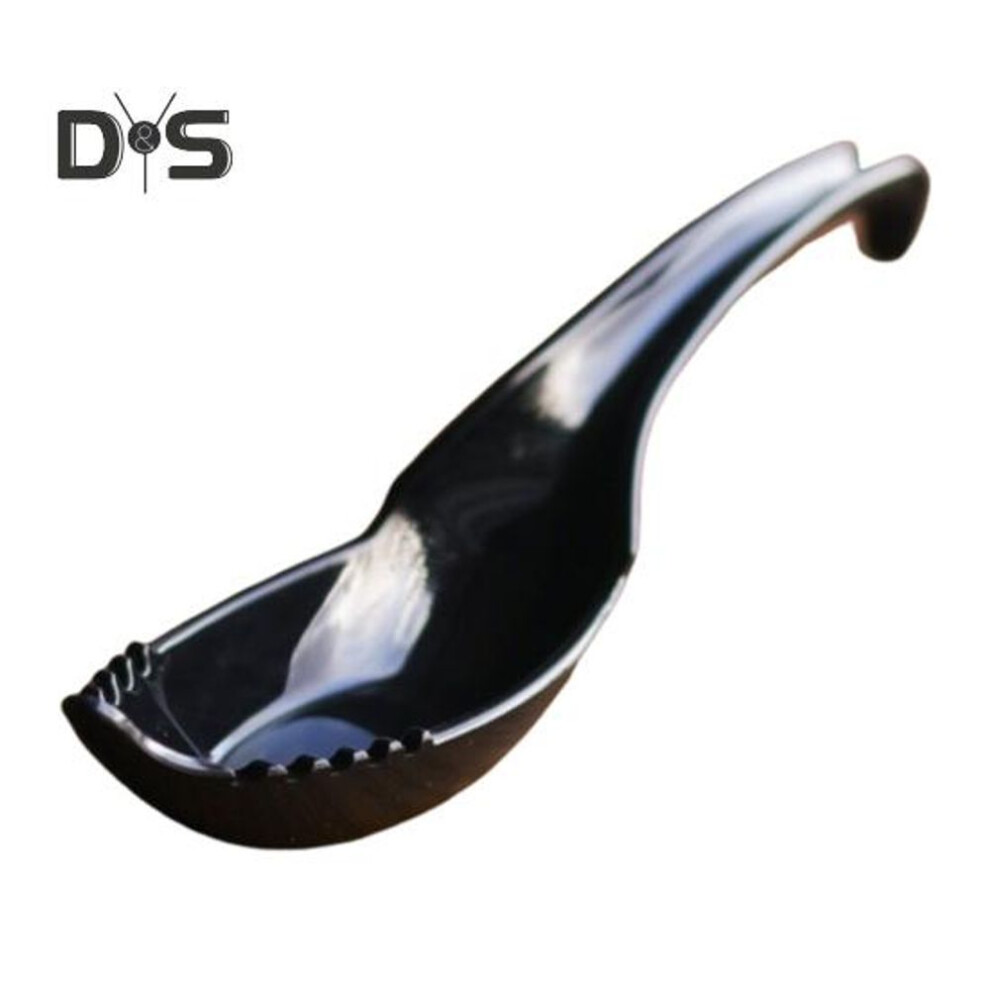 (black) Ramen Terminator Spoon Fork Combo Food-grade Plastic Ramen Spoon 2-in-1 Noodle Soup Spoon With Fork Asian Ramen Utensil Set For Ramen Wontons Soba