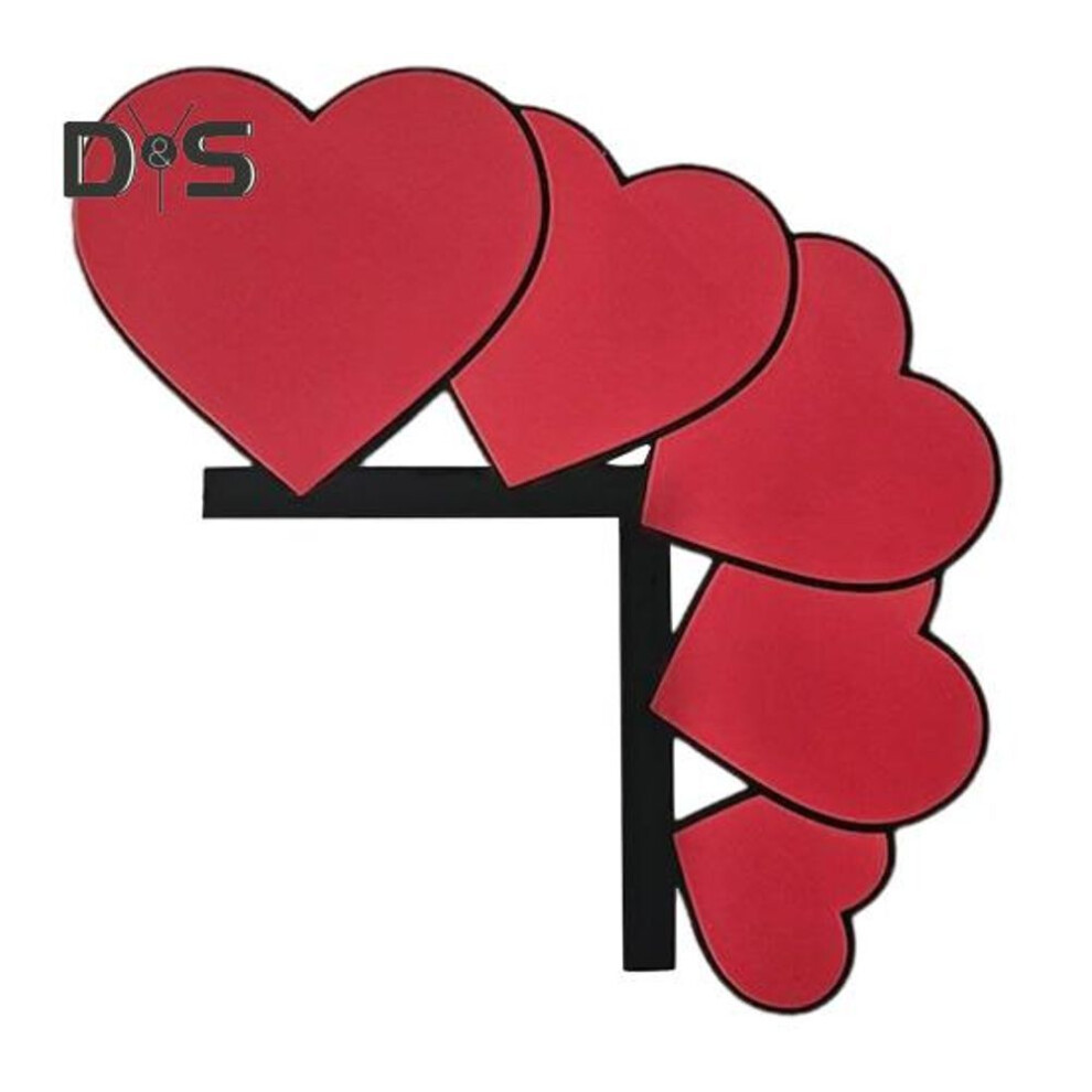 (red, Right) Hearts Door Topper Wooden Group of Hearts Door Corner Decor Valentine's Day Door Corner Trim for Door Frame And Photo Frame