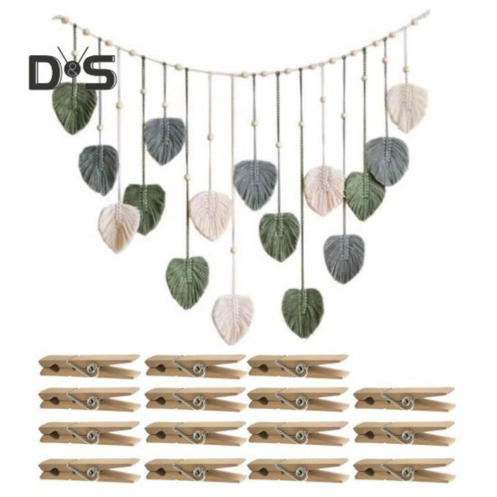(green) Boho Leaf Tapestry Macrame Leaf Wall Hanging Tapestry Home Decoration Wall Art Leaf Tapestry for Bedroom Living Room Backdrop