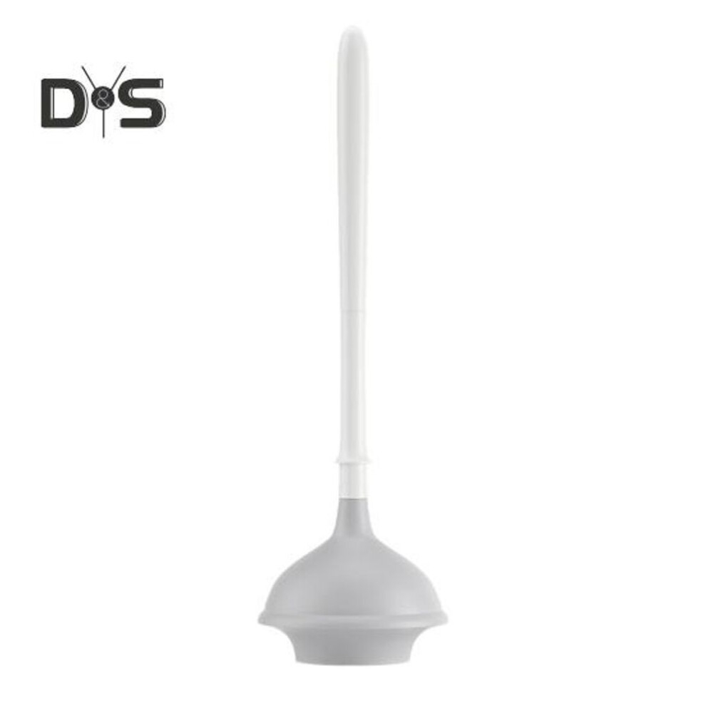 (grey) Toilet Plunger Heavy Duty Force Cup Toilet Bowl Plunger with Long Handle Bathroom Cleaning Accessories for Toilets Sinks Bathtubs Showers