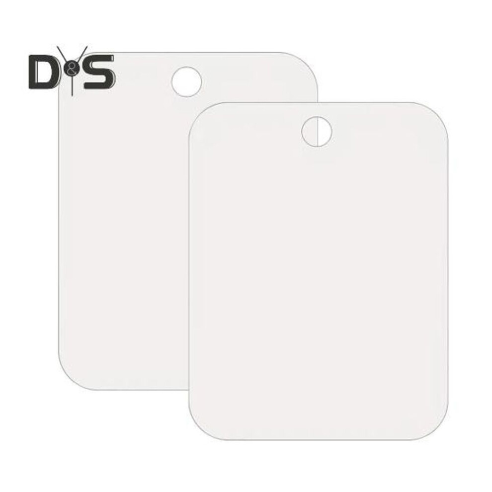 (as the picture, S) 2pcs Acrylic Fogless Shower Mirror Portable Travel Anti-fog Men Shaving Makeup Mirror Shatterproof Frameless Bathroom Wall Hanging Vanity Mirror