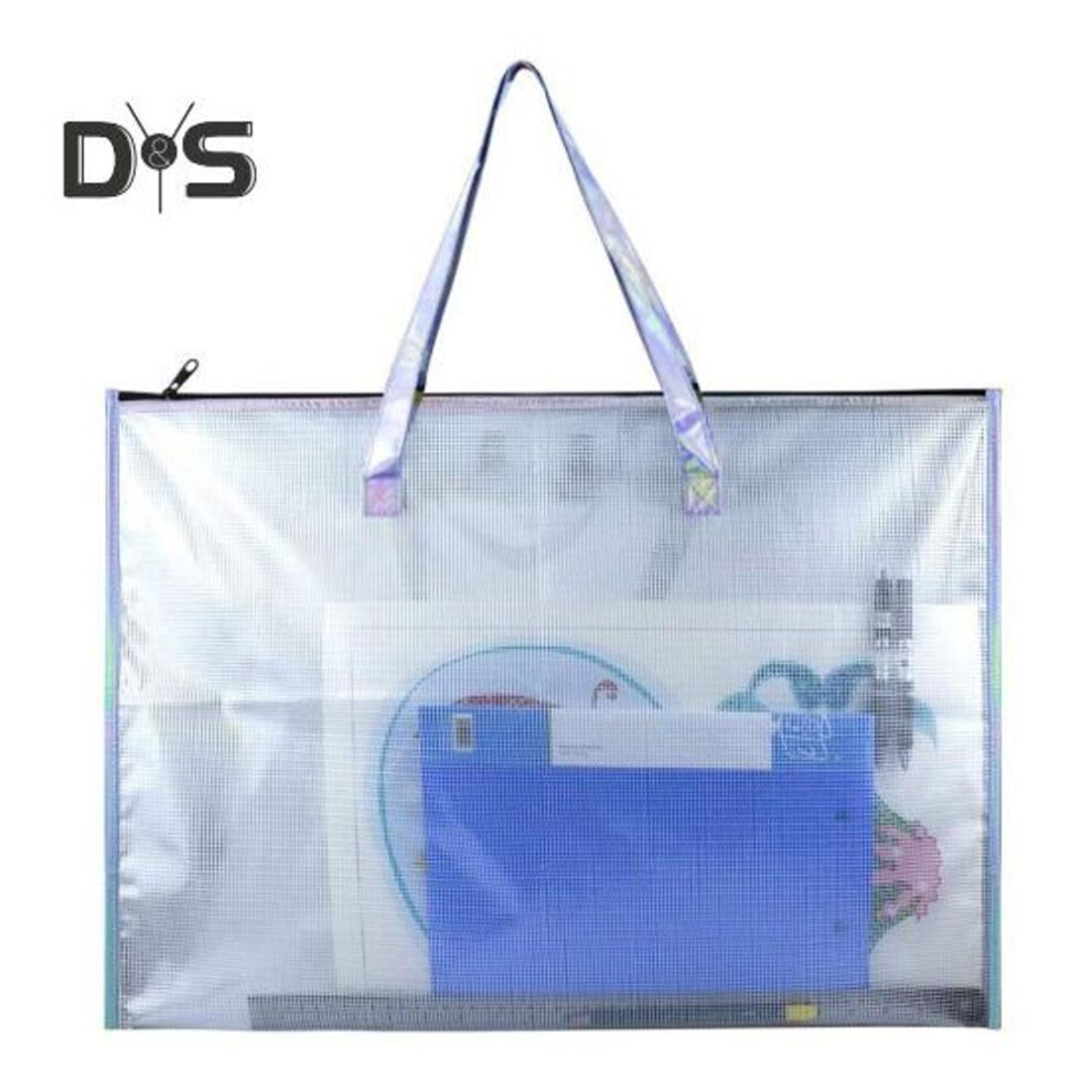 Poster Storage Case Bulletin Board Files Carrying Transparent Handbag Art Portfolio Tote Bag With Handle And Zipper For Artwork Poster Drawing