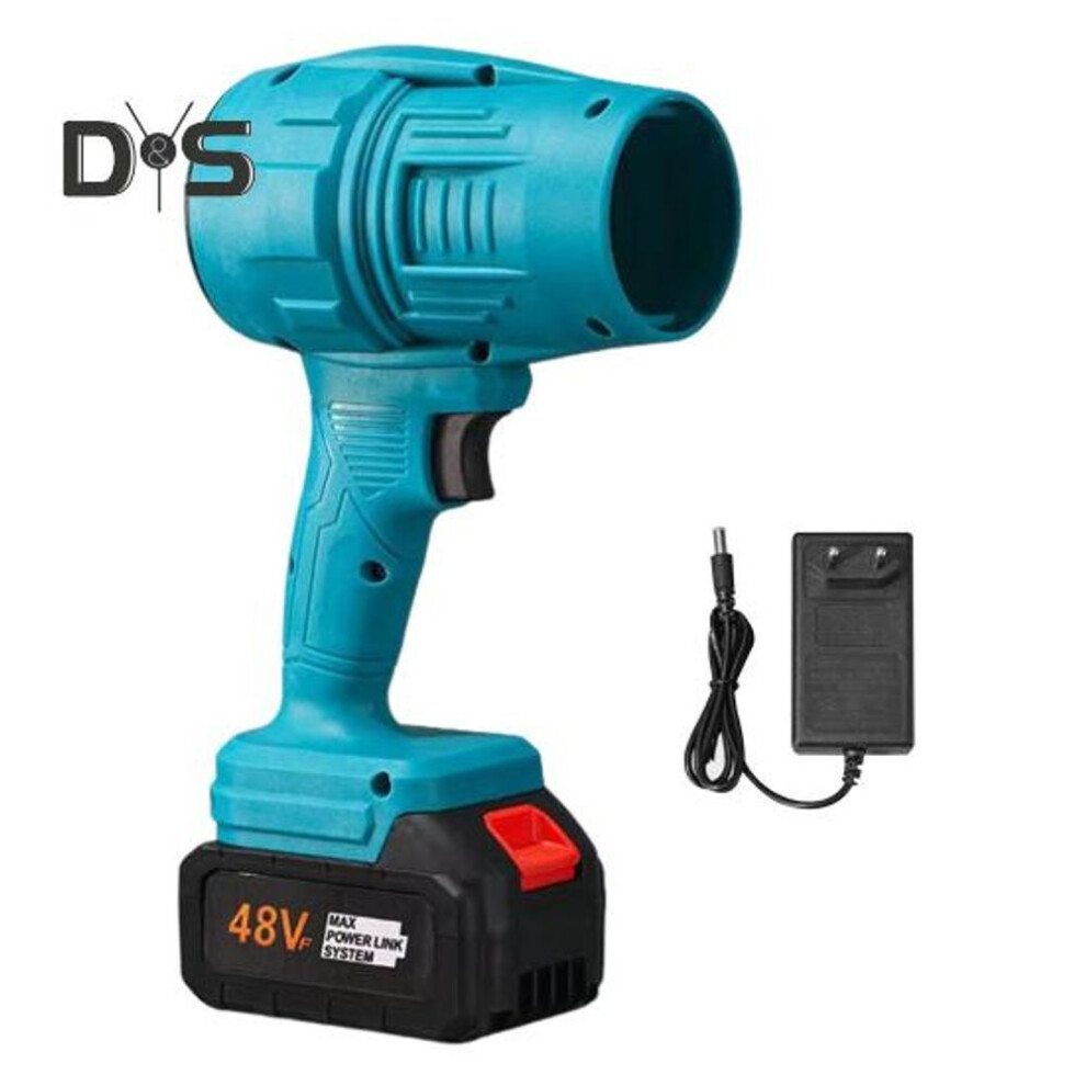 (blue, US Plug) High Speed Duct Fan Turbo Jet Fan Electric Dryer Powerful Fan Brushless Motor Portable Blower for Dust Removal And Leaf Blowing