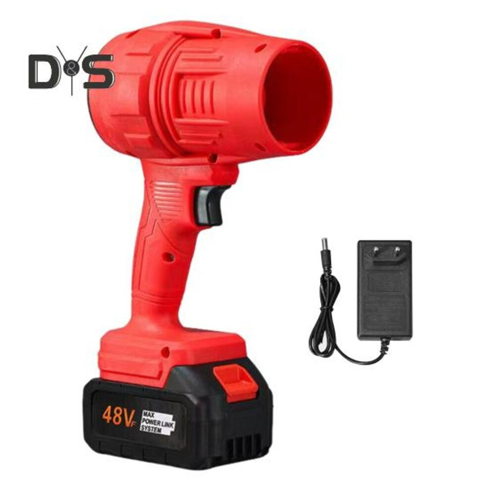 (red, US Plug) High Speed Duct Fan Turbo Jet Fan Electric Dryer Powerful Fan Brushless Motor Portable Blower for Dust Removal And Leaf Blowing