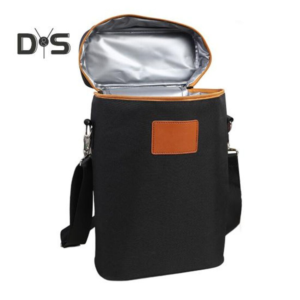 Insulated Wine Bag 2 Bottle Wine Carrier Leakproof Wine Cooler Bag Thermal Wine Tote With Padded Divider For Travel Beach Party