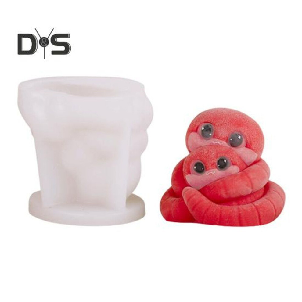 (as the picture, A) Snake Mousse Cake Mold Silicone Candle Mold for Cake Chocolate Making Easy Clean Release Animal Candy Soap Molds DIY Candle Making Kit