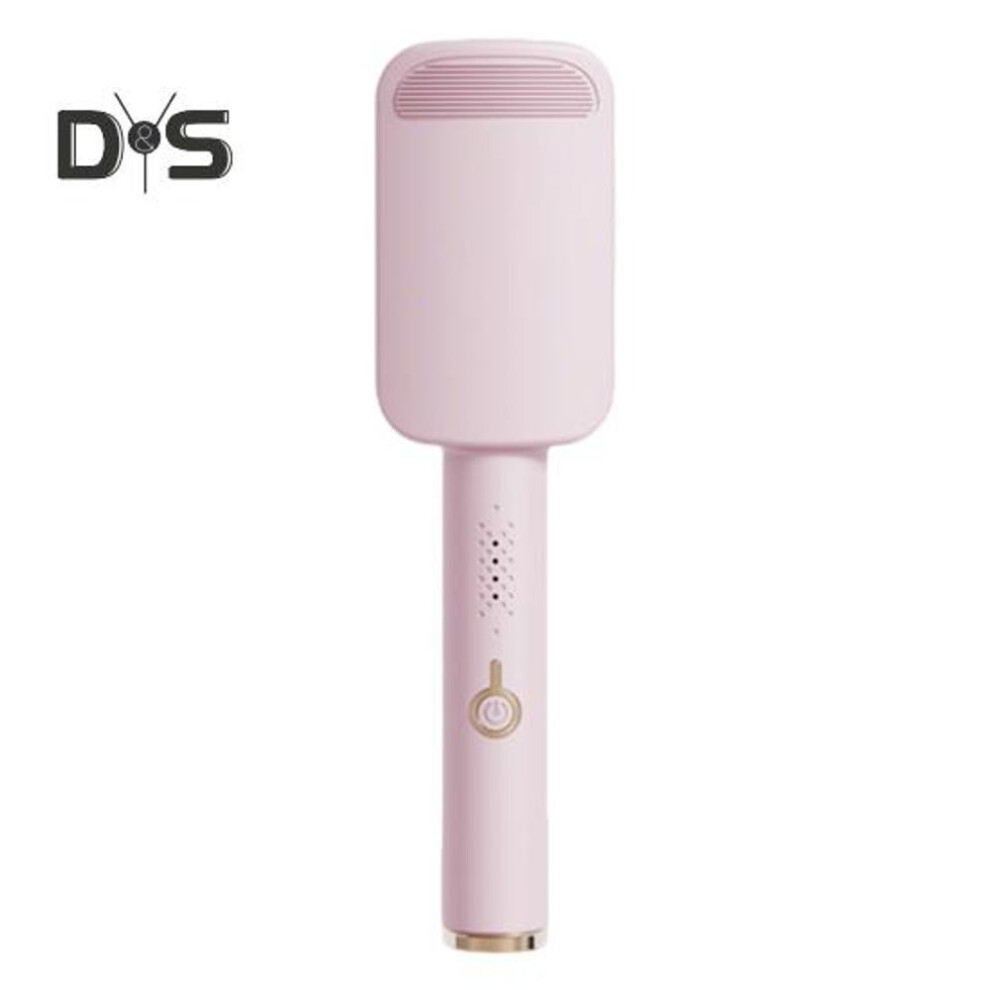 (pink, US Plug) 32mm French Wave Curling Iron V-shape Ceramic Big Waves Hair Crimper Anti-scald Deep Waver Curling Wand Styling Tool For Short Long Hair