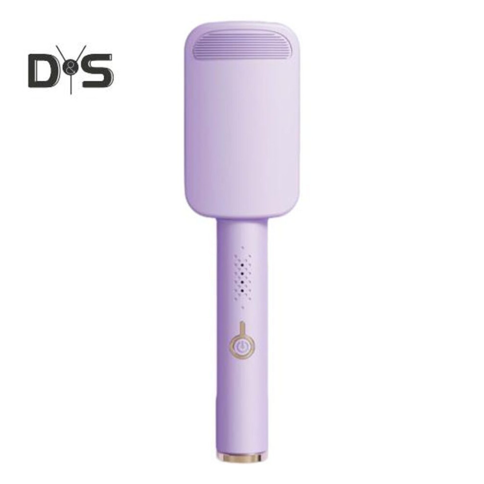 (purple, US Plug) 32MM French Wave Curling Iron V-Shape Ceramic Big Waves Hair Crimper Anti-Scald Deep Waver Curling Wand Styling Tool for Short Long Hair