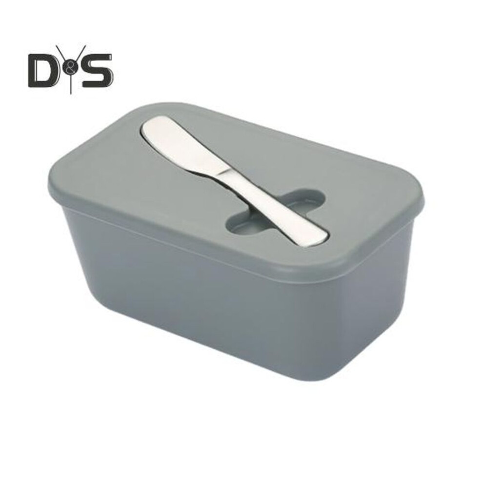(grey) Butter Dish With Lid Food-grade Dust-proof Butter Dish For Countertop And Fridge Butter Keeper Container With Cutter Bpa-free Kitchen Gift
