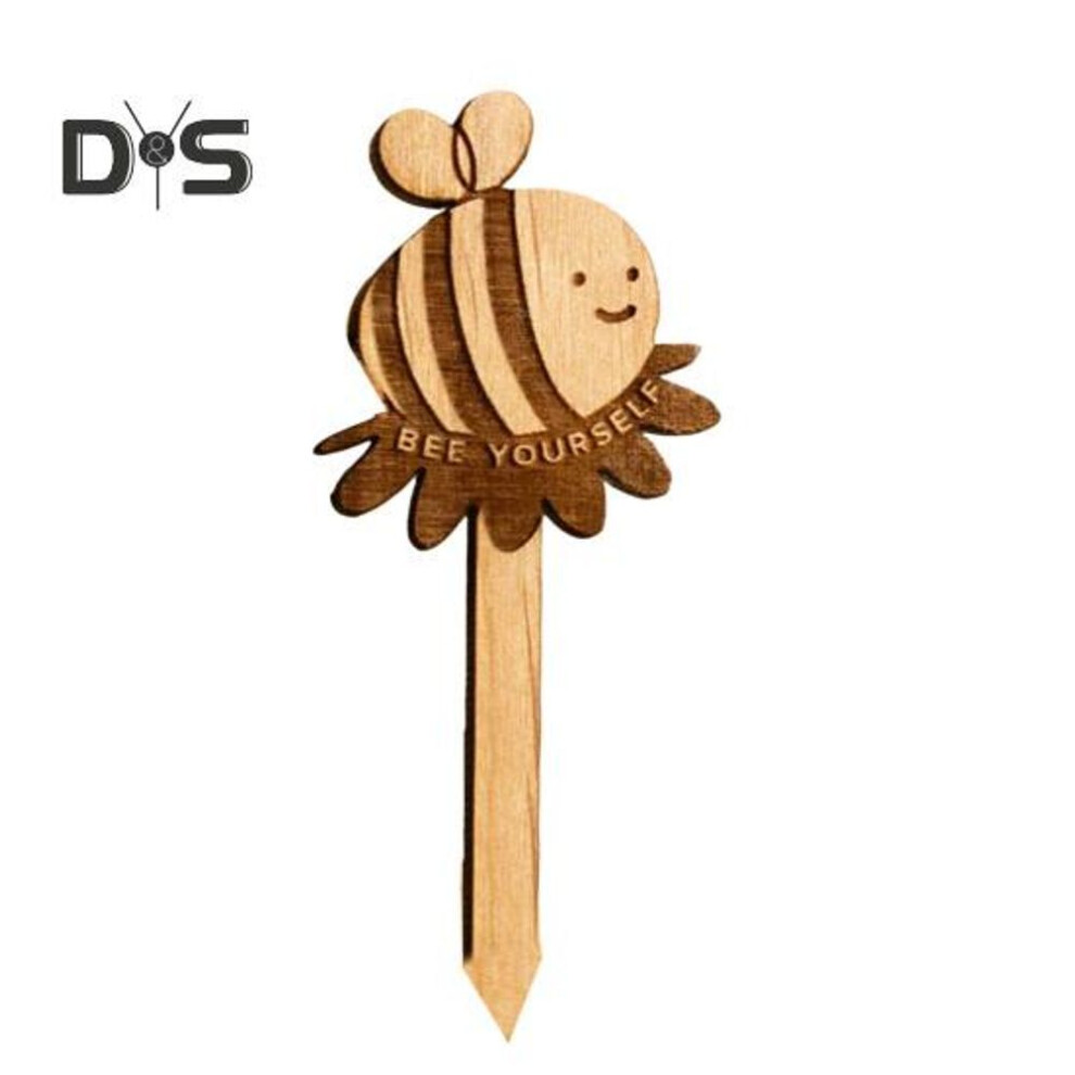 (as the picture, F) Wooden Plant Markers Plant Stakes Name Labels Garden Plants Tags Sticks Spring Planter Insert Sign For Succulent Greenery Potted Plants