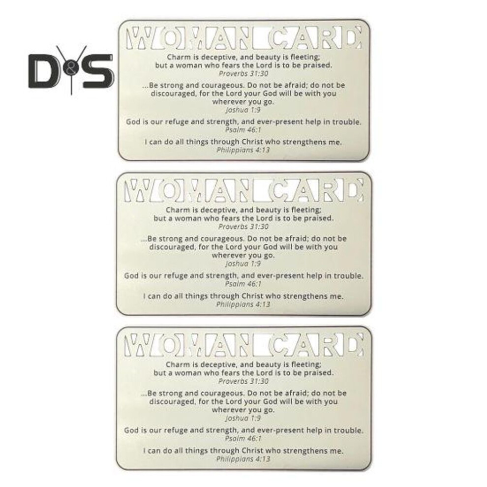 (as the picture, Womens  3pcs) Men And Women Prayer Cards Bible Verse Wallet Insert Cards Christian Scripture Metal Pocket Prayer Cards Religious Inspirational Gift For Him And Her