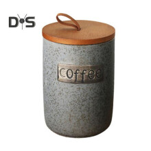 (as the picture, A) Ceramic Sugar Bowl Sealed Storage Tank with Lid Food Grade BPA Free Large Capacity Coffee Bean Sugar Container Holder