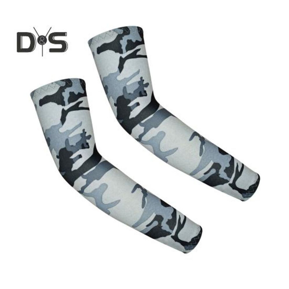(camouflage, M) Arm Sleeves for Kids UV Sun Protection Cooling Compression Sleeves for Boys Girls Summer Thin Arm Cover for Running Cycling Outdoor Sports