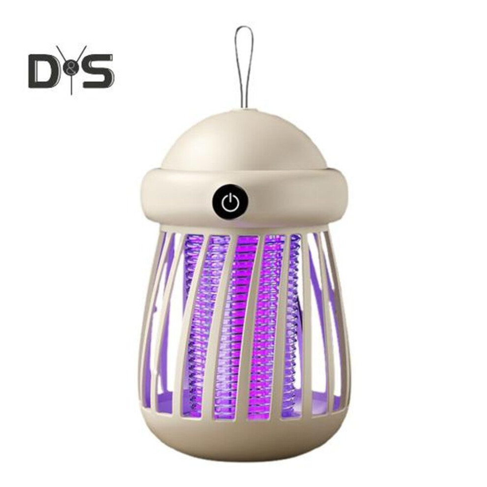 (white) Mini Gnats Zapper Usb Powered Electric Shock Fly Zapper With Uv Led Light Indoor Outdoor Home Camping Patio Hanging Fly Trap Lamp