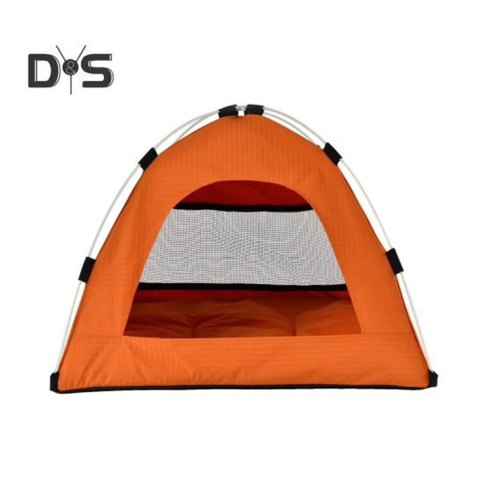 (orange) Cat Tent Bed Foldable Puppy Kennel Indoor Outdoor Pet Cave House Cool Pet Camping Tent For Cats And Small Dogs Rabbits