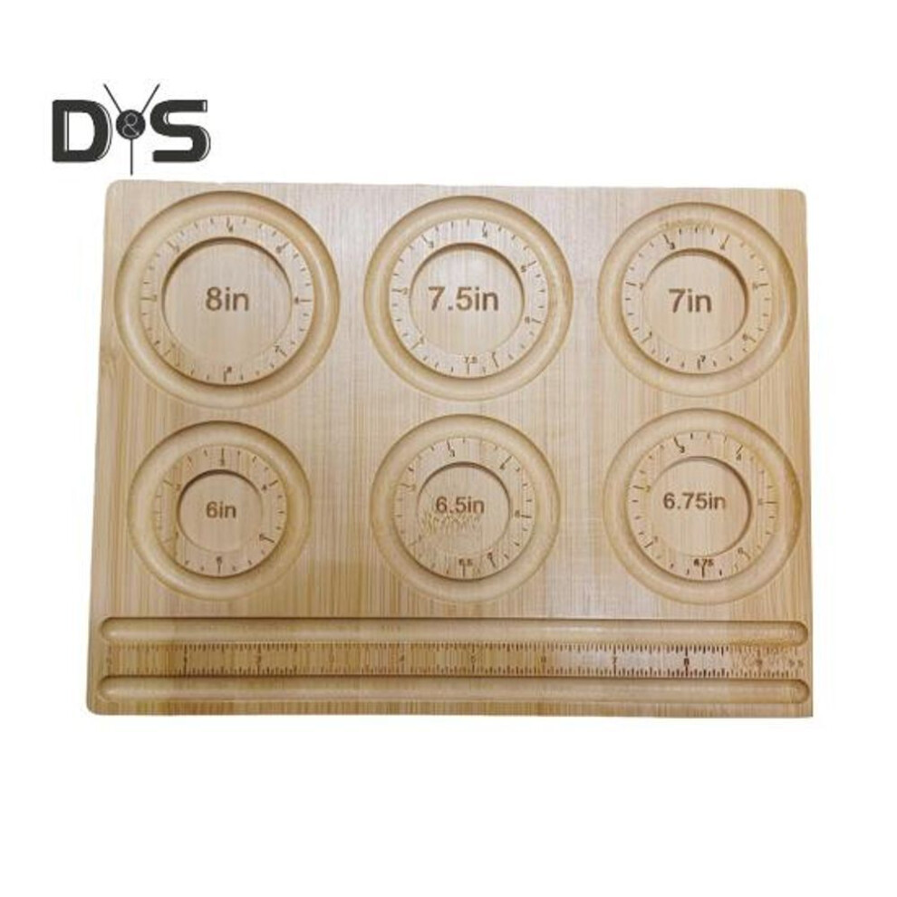 Wooden Bead Board with 6 Grooves Precise Scale Heavy Duty Rectangle Bamboo Jewelry Bracelet Making Tool DIY Crafts Enthusiast Gift