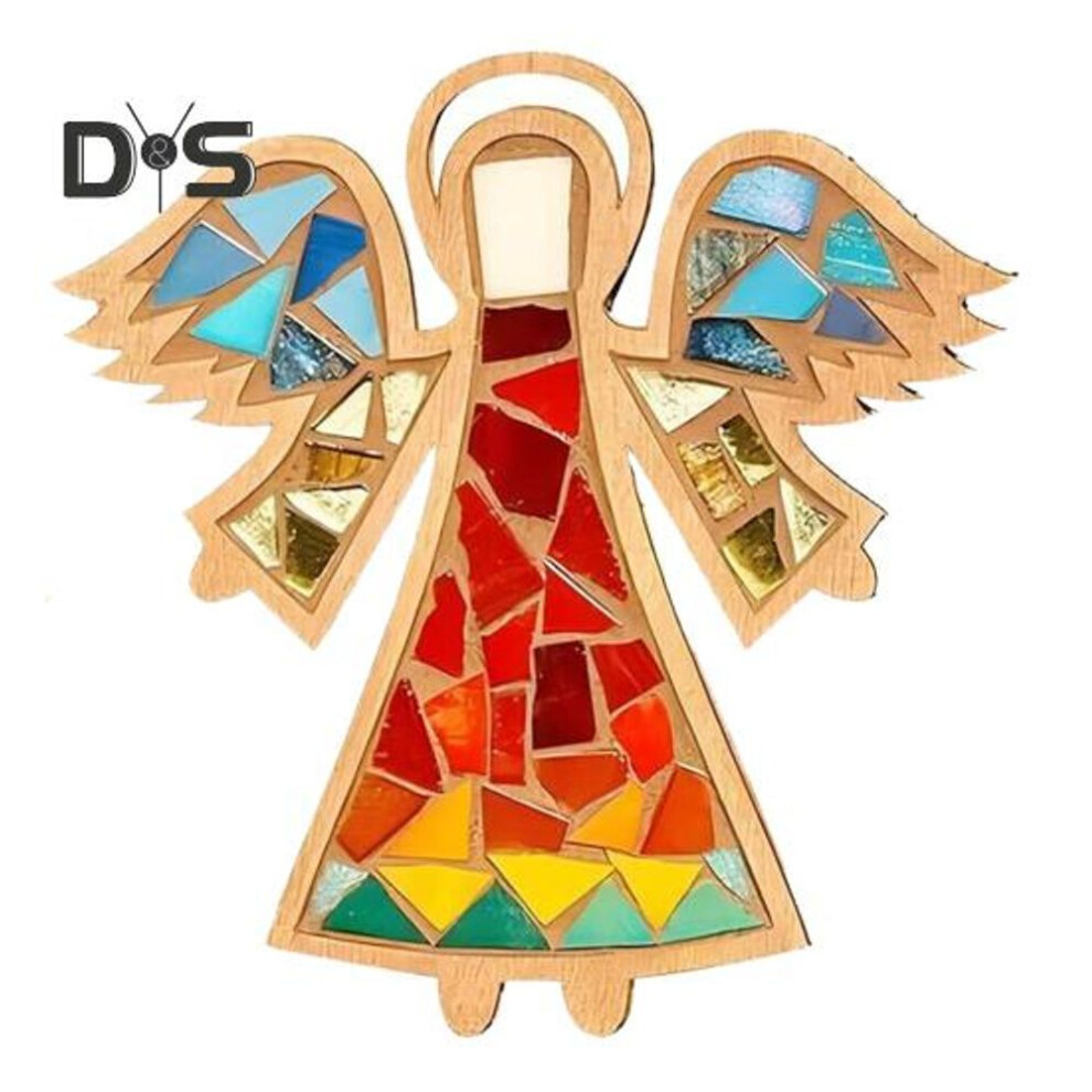 (as the picture, 4) 1 Set Diy Mosaic Tiles Feather Love Heart Angle Bird Flower Cat Mosaic Puzzle Kit Handmade Home Office Decoration Crafts Supplies Birthday Gifts