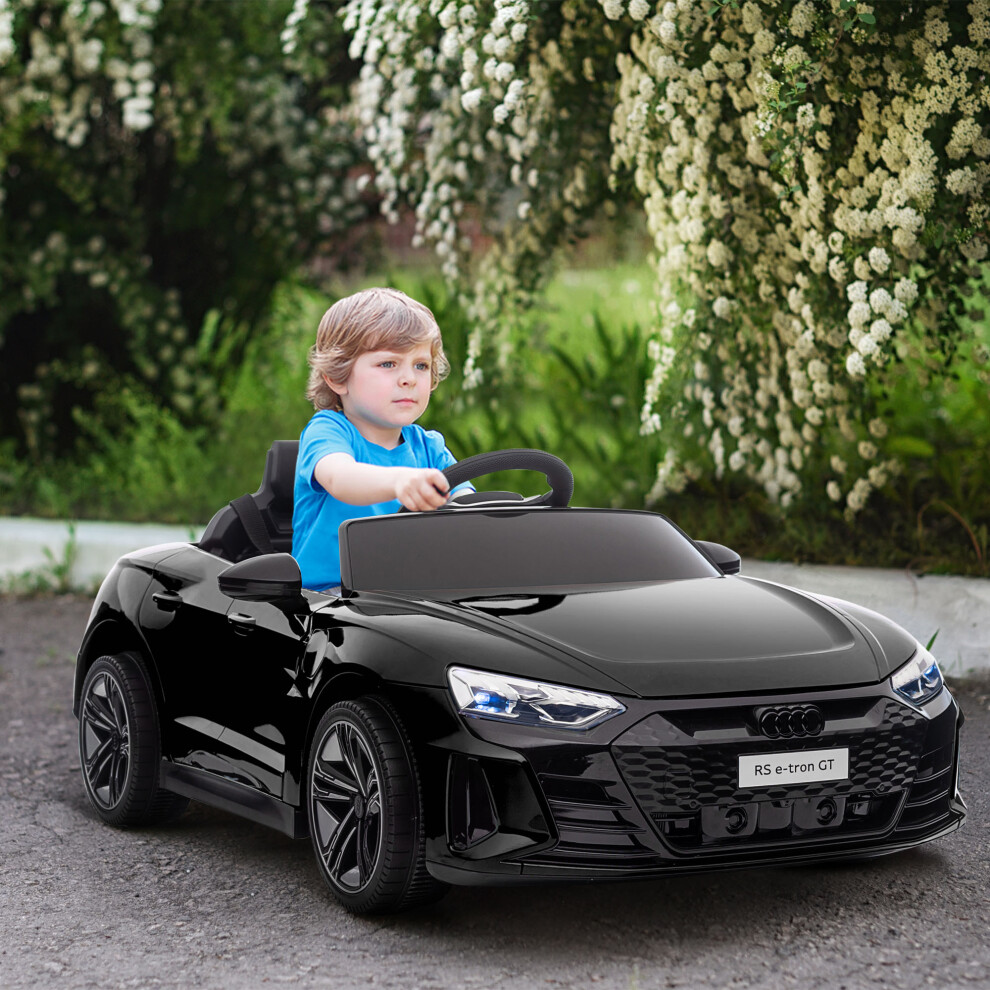 Homcom Unisex Black Audi Rs E-Tron Gt Licensed 12V Kids Electric Ride On W/ Remote In Size 12 - Image 4