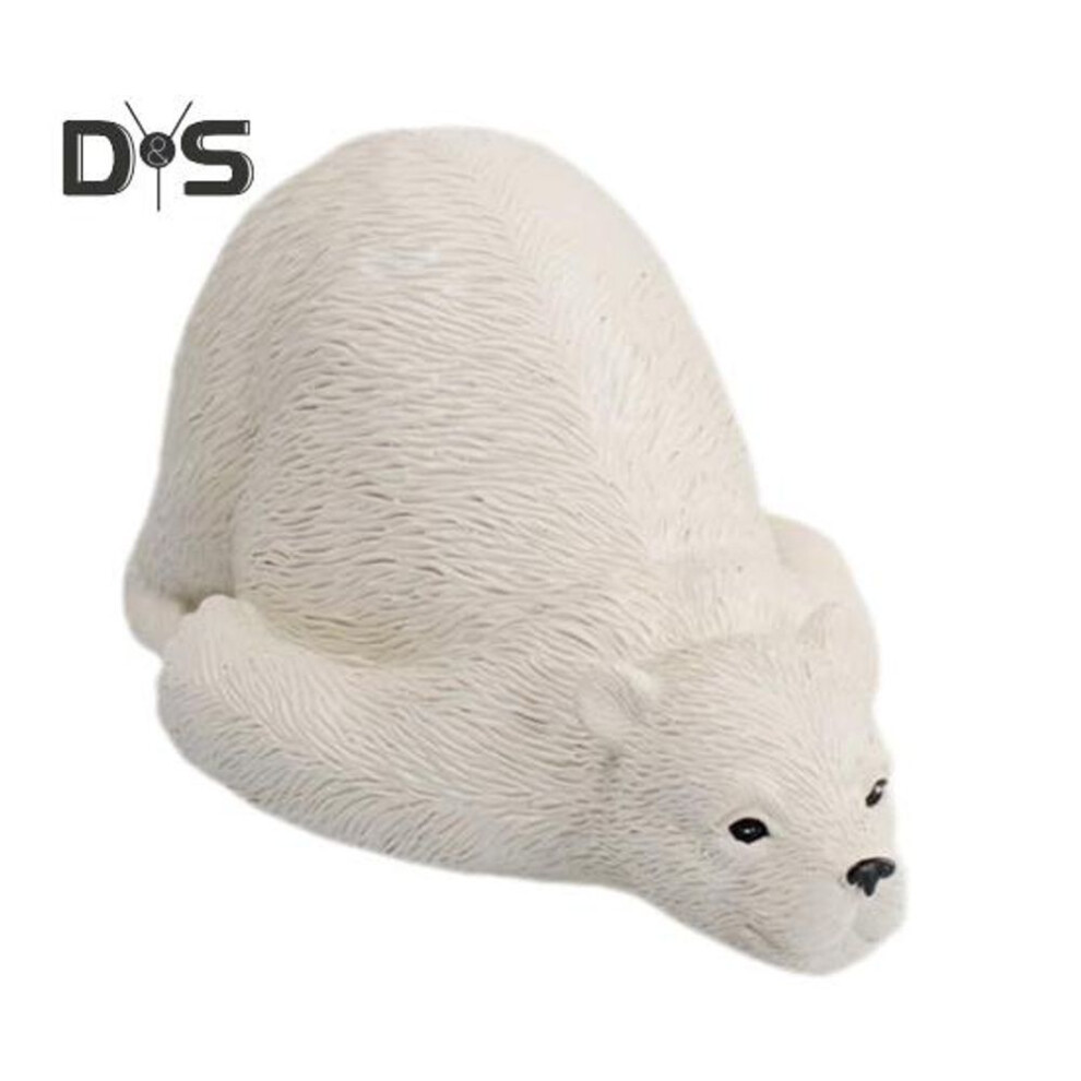 (as the picture, 1pc) 1/2Pcs Polar Bear Toilet Bolt Cover Resin White Bear Animal Figurine Waterproof Toilet Floor Bolt Screw Decorative Cover Home Hotel Bathroom Ornament
