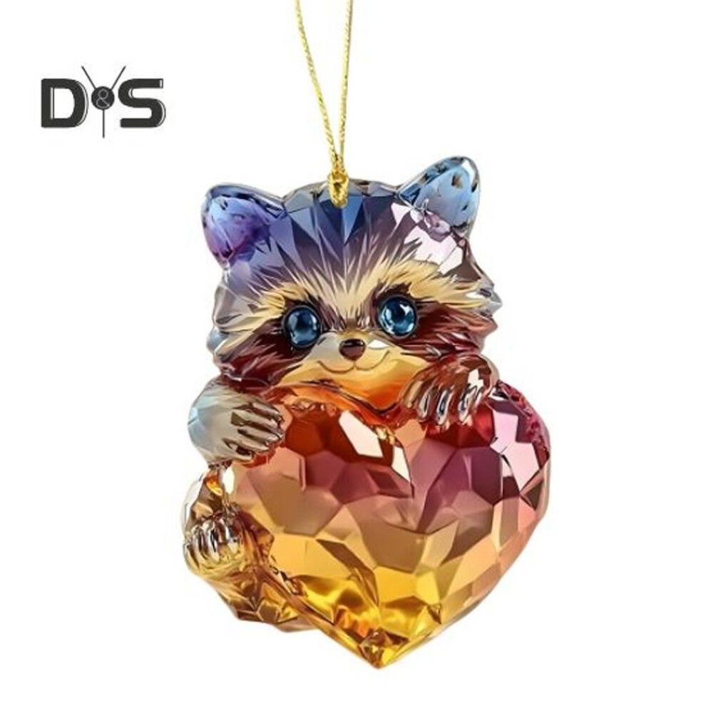 (as the picture, D) Valentine Animal Ornament 2D Acrylic Flat Animal Decoration Cartoon Animal Hanging Ornament for Car Home Office Valentine's Day Decoration