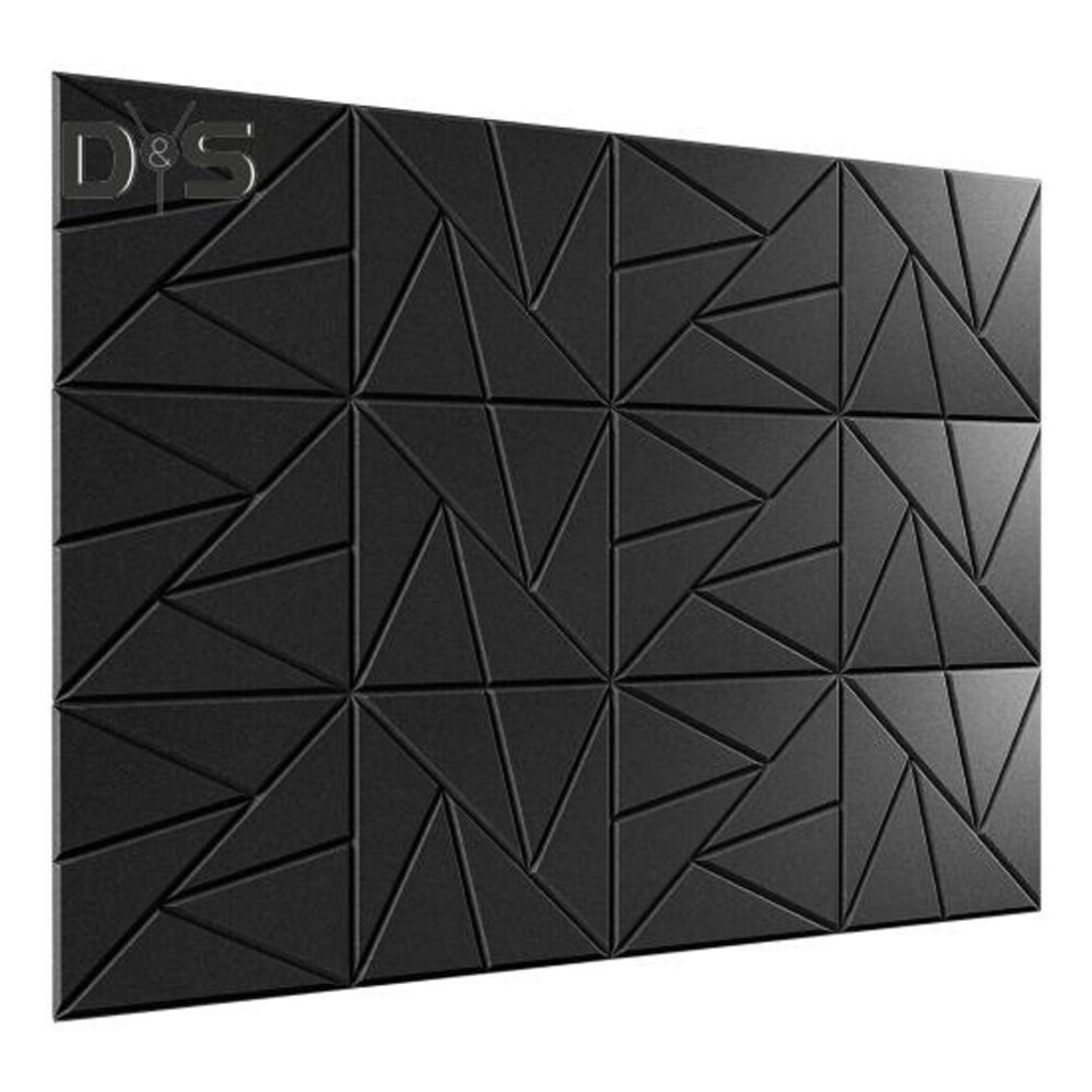 (black) 12Pcs Soundproof Wall Panel Self-Adhesive Sound Absorbing High Density Thick Acoustic Foam Panel Noise Reduction Wall Decoration Tile