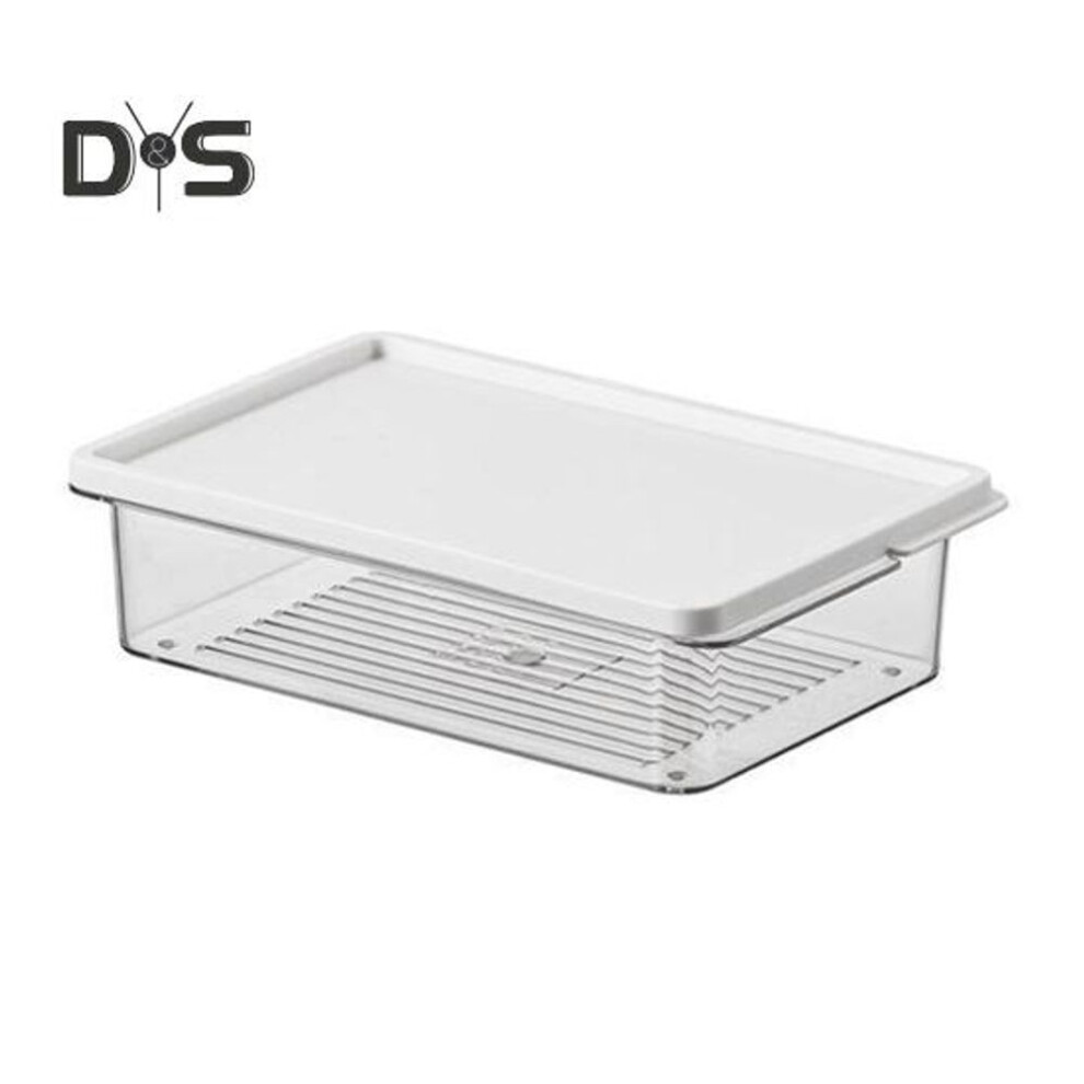 (as the picture, C) Food Preservation Box Stackable Freezer Fridge Organizer With Lid Anti-frost Reusable Food Containers For Meal Prep Week Herb Storage