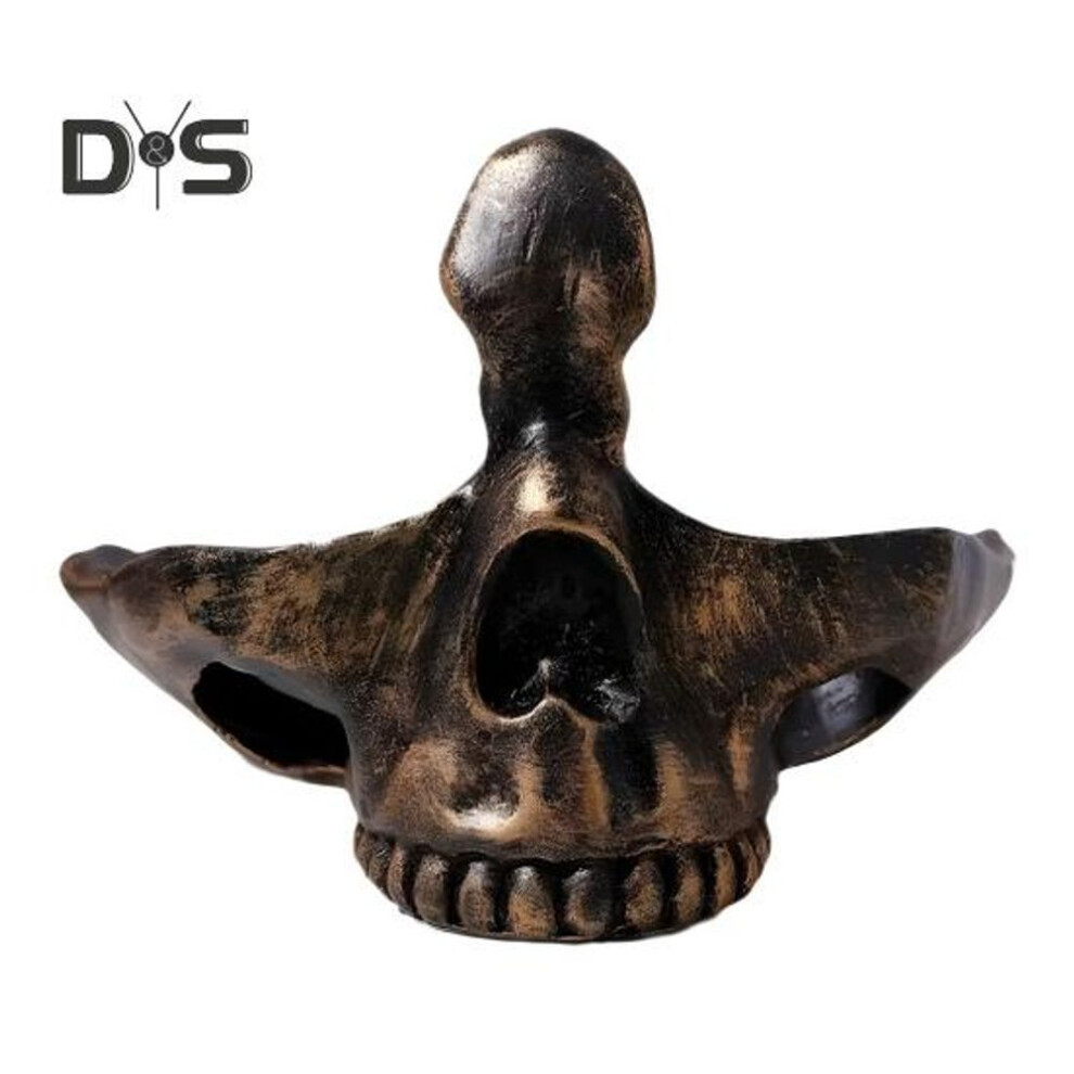 (golden) Skull Eyeglasses Holder Resin Skull Statue Jewelry Organizer Gothic Style Spectacle Sunglasses Stand For Home Office Desk Dresser