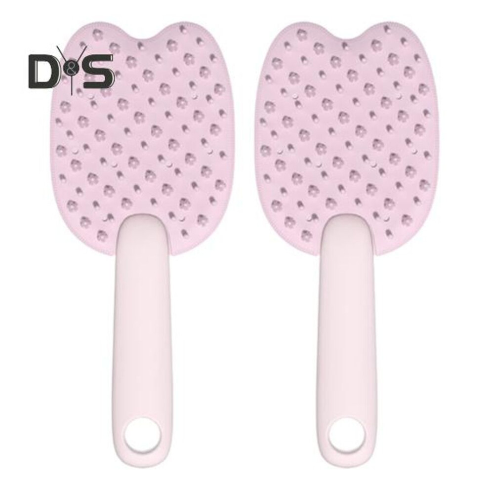 (2pcs, pink) 1/2pcs Double-sided Pet Hair Brush Dog Cat Massage Brush Puppy Kitten Tangled Loose Hair Removal Comb Grooming Tool Pet Supplies