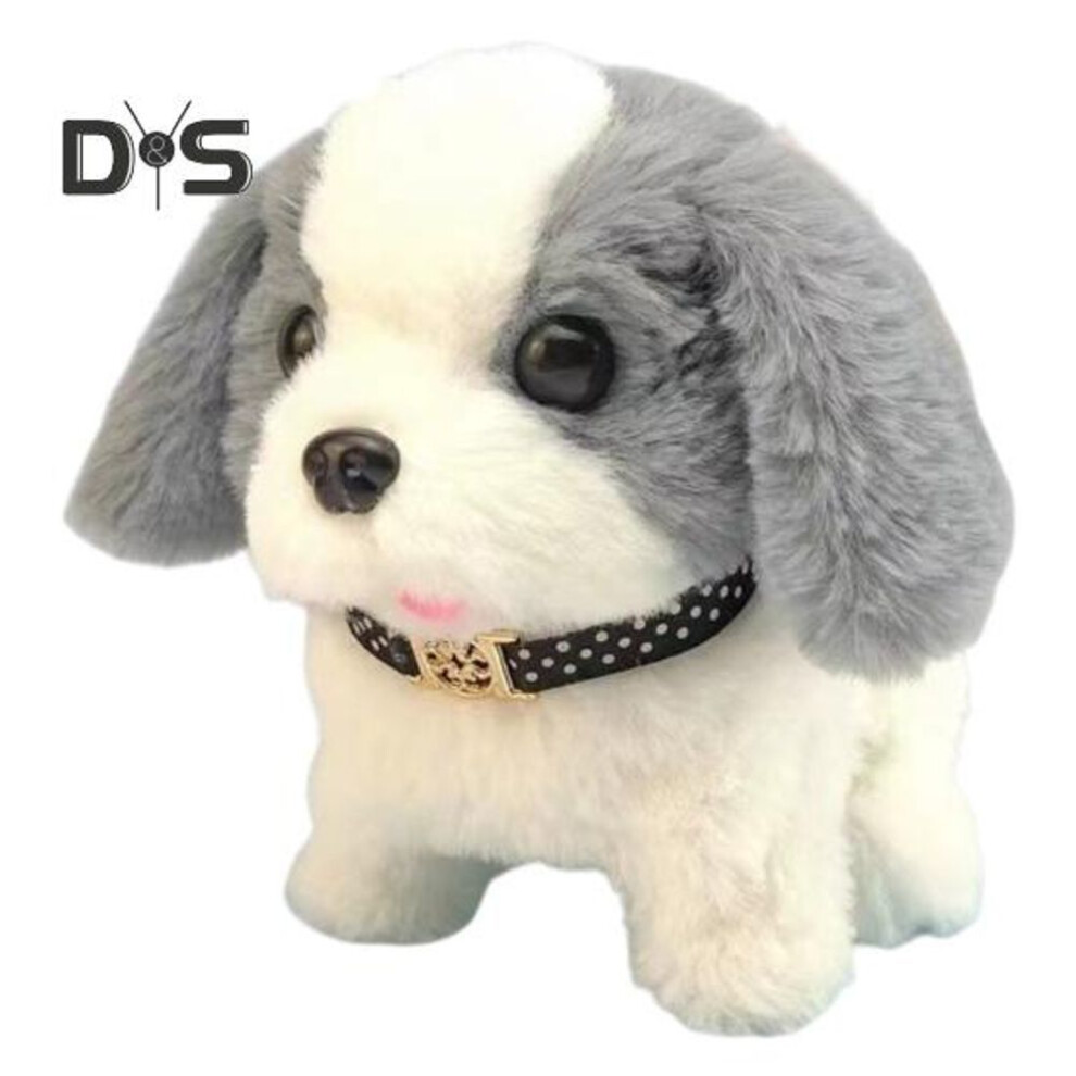 (as the picture, D) Electric Plush Dog Toy Baby Tummy Time Interactive Barking Tail Wagging Walking Puppy Toy Early Education Crawling Animal Toy Toddlers Boys Girls