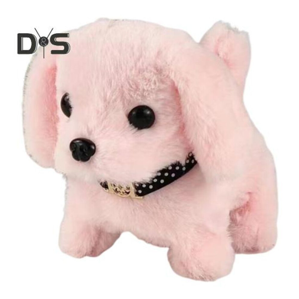 (as the picture, C) Electric Plush Dog Toy Baby Tummy Time Interactive Barking Tail Wagging Walking Puppy Toy Early Education Crawling Animal Toy Toddlers Boys Girls