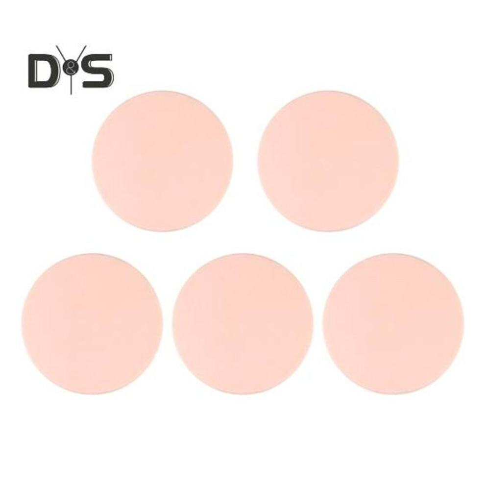 (pink) 5pcs Silicone Door Stopper Wall Protector Self-adhesive Door Knob Wall Guard Shield Anti-collision Round Door Bumper Silencer Pad Buffer Sticker
