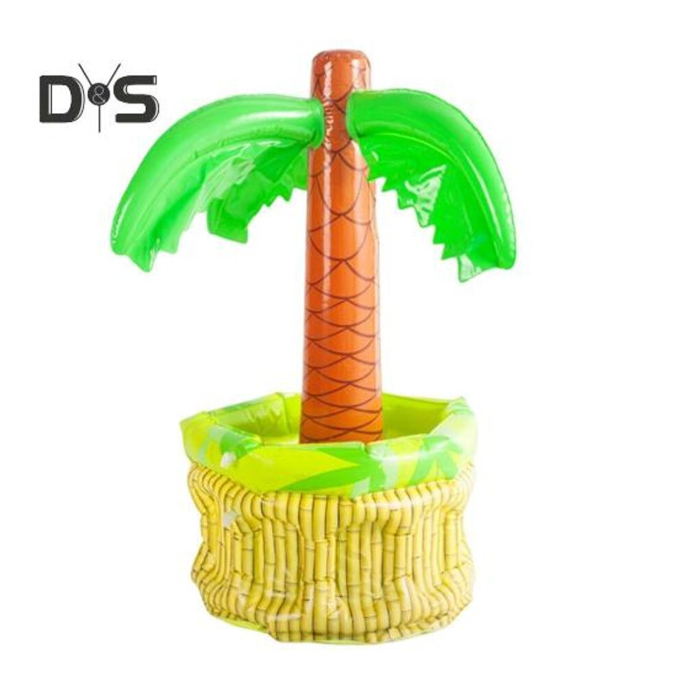 (as the picture, B) Inflatable Ice Bucket Palm Tree Cactus Cooler Holder Beach Party Ice Bucket Reusable Drink Chiller For Outdoor Picnics Camping