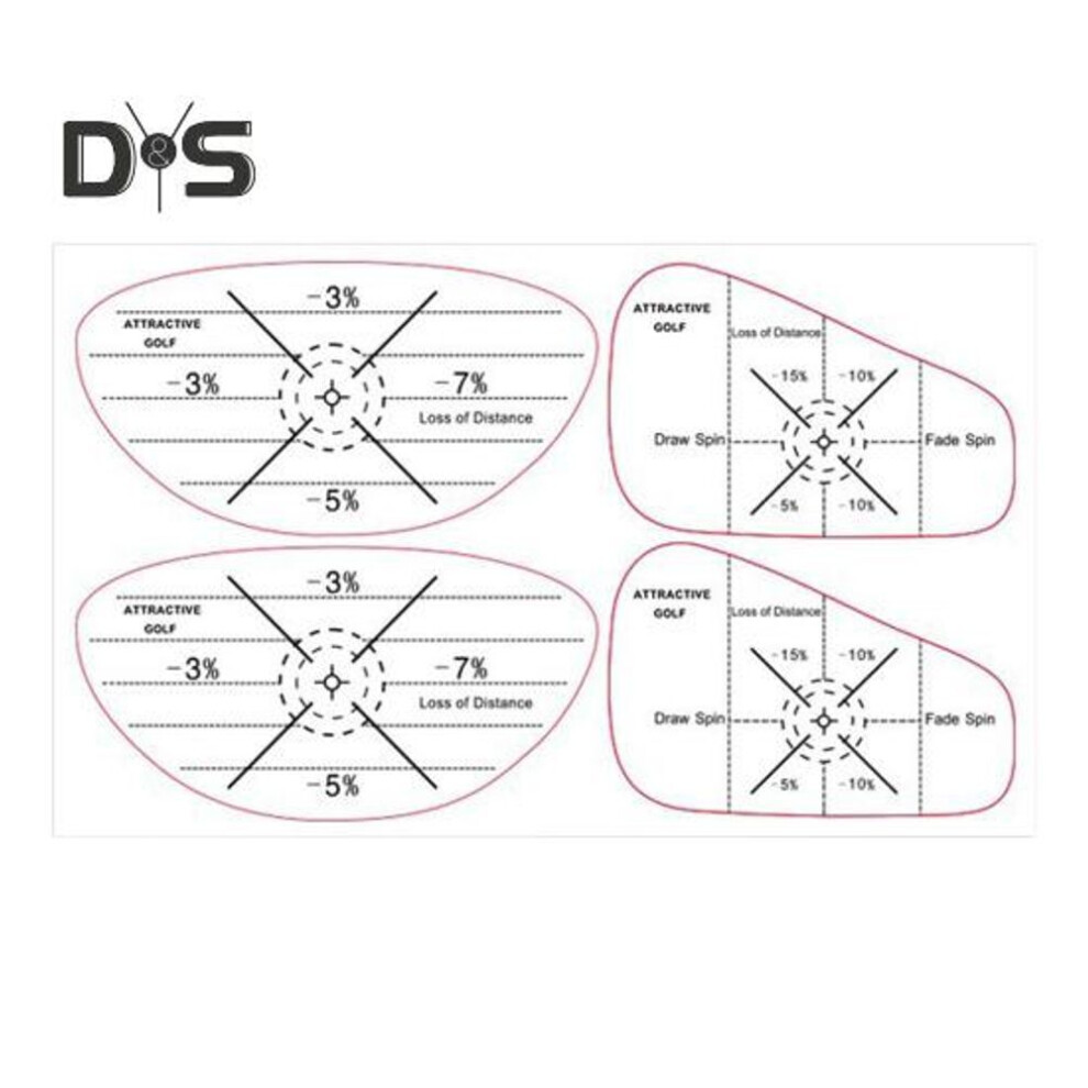 (as the picture, C) 50 Pcs Golf Impact Tape Labels Improve Golf Swing Accuracy And Distance Golf Impact Sticker For Iron Wood Fairway Clubs