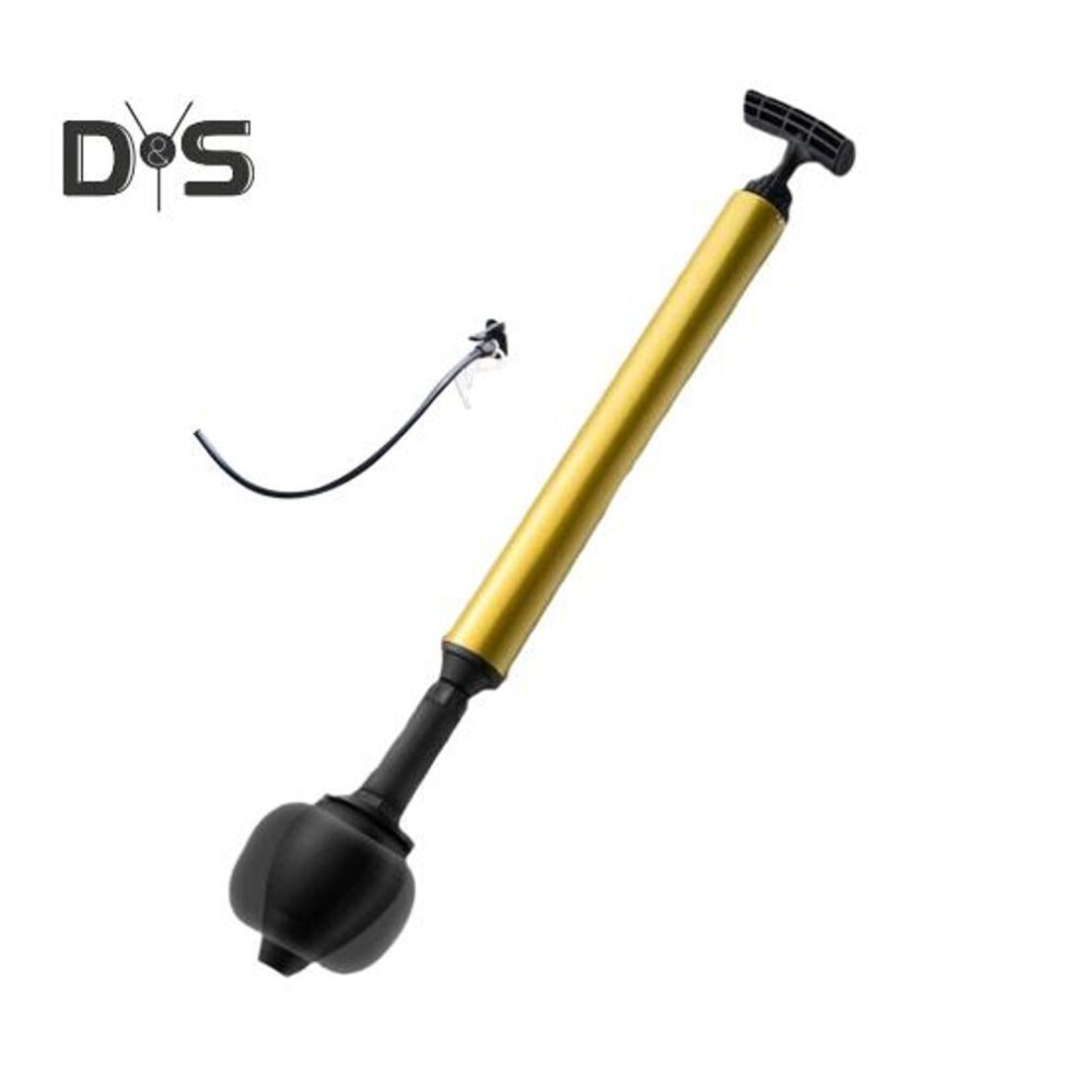 (black) Toilet Plunger High Pressure Unblocker Kit For Clogged Toilet Sink Shower Stainless Steel Drain Clog Remover Tool With Powerful Air Pressure Bathroom