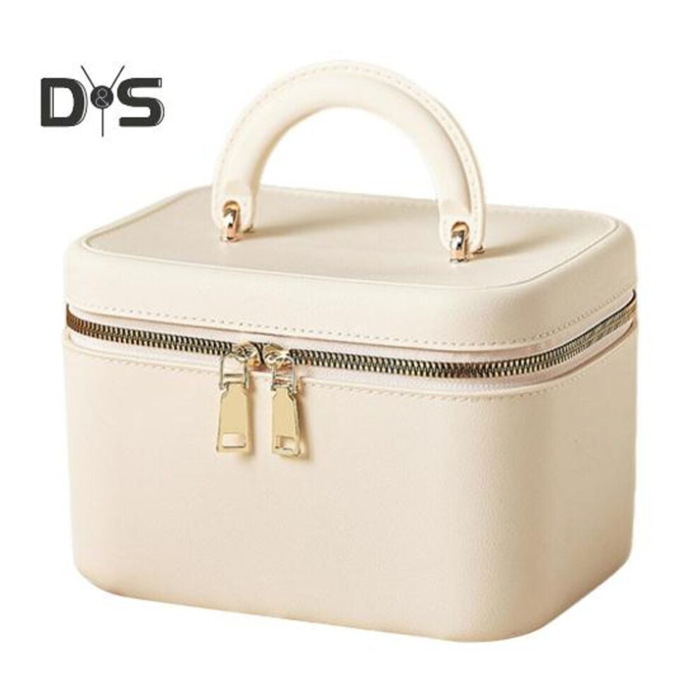 (as the picture, A) Travel Toiletry Bag With Handle Large Capacity Zipper Closure Waterproof Portable Cosmetic Bag Makeup Organizer