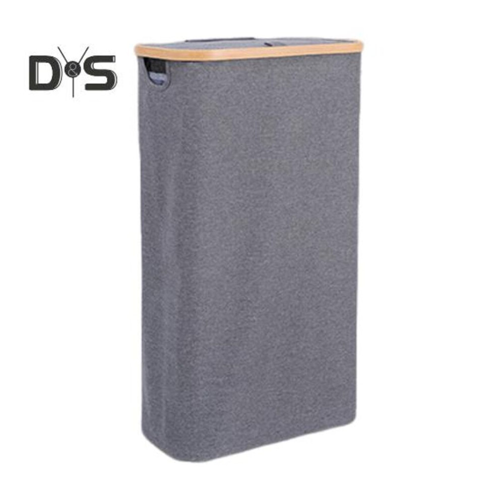 (as the picture, S) Foldable Clothes Basket With Dustproof Lid Large Capacity Waterproof Laundry Hamper Multi-functional Toys Blankets Storage Organizer