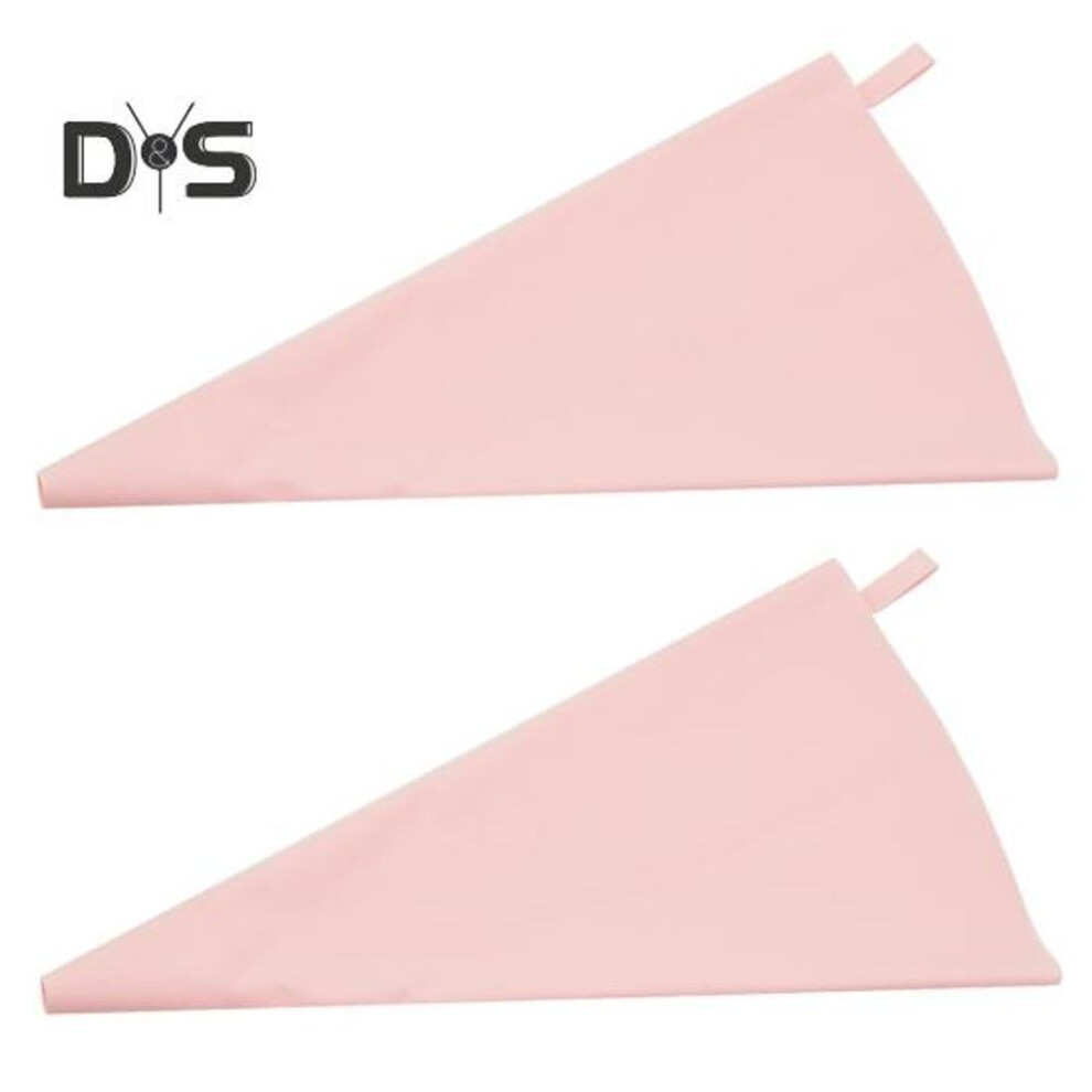 (pink, M) 2pcs Silicone Icing Piping Pastry Bags Smooth Interior Easy Squeeze Reusable Cream Bag Cupcake Decorating Baking Tools