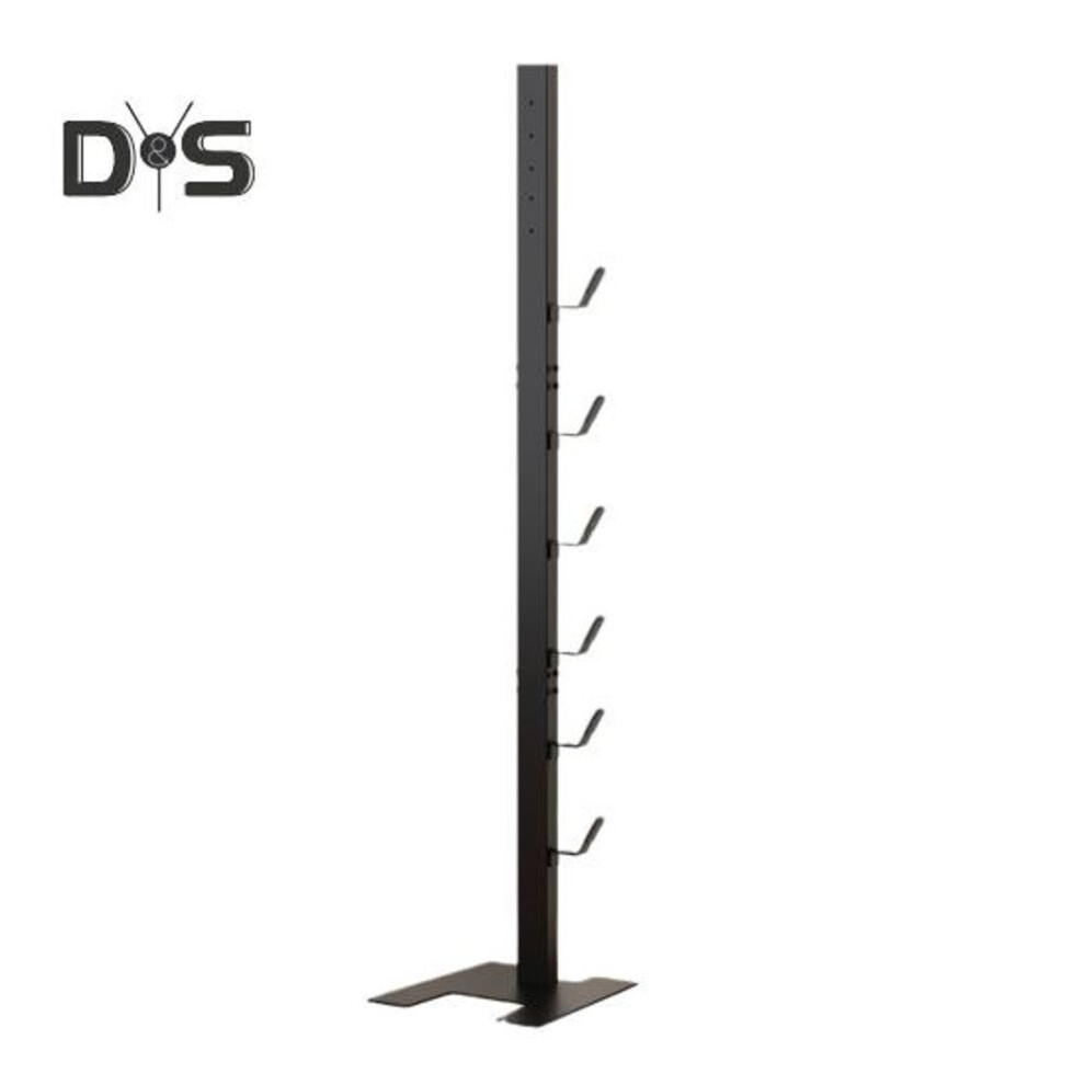 Universal Vacuum Cleaner Stand No Drilling Required Easy Assembly Metal Vacuum Accessories Attachments Holder with Storage Hooks
