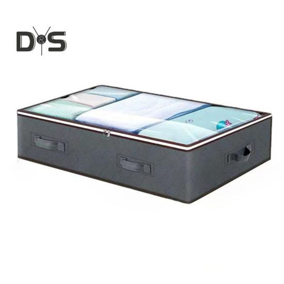 (as the picture, 1pc) 1/2pcs Waterproof Storage Containers With Reinforced Handles Zipper Closure Large Capacity Clothes Toys Quilts Organizer Under-bed Storage Box