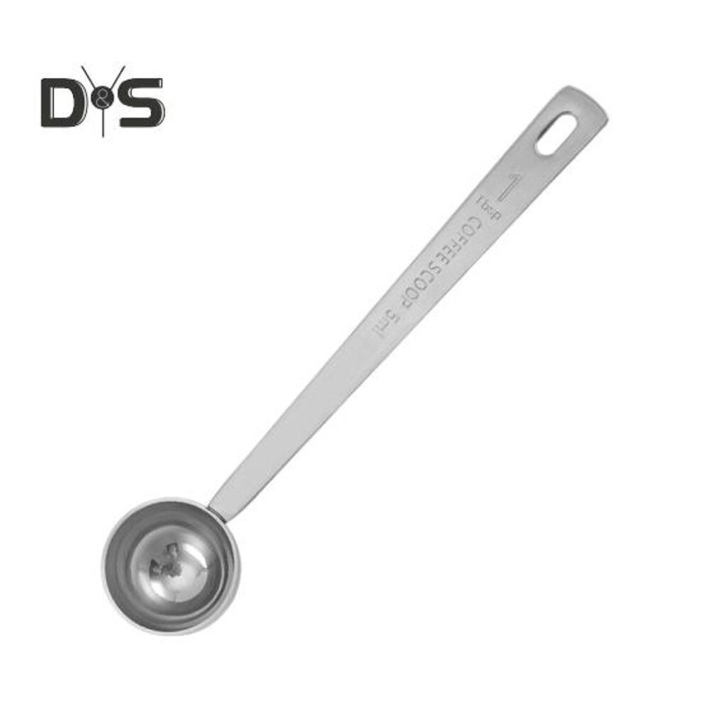 (as the picture, 5ML) Stainless Steel Measuring Spoon Long Handle Coffee Scoop Spoon Tablespoon 5ml 10ml 15ml 20ml 30ml Cooking Measurement Tool for Ground Coffee Loose