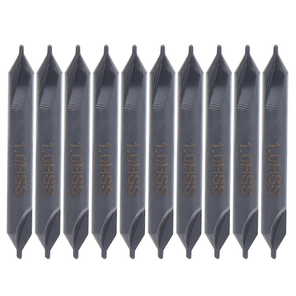 (As Show, One Size) 10Pcs Center Drill Bit Hss Atype For Die Stainless Steel Allground Spiral Positioning 1Mm 6909775616253