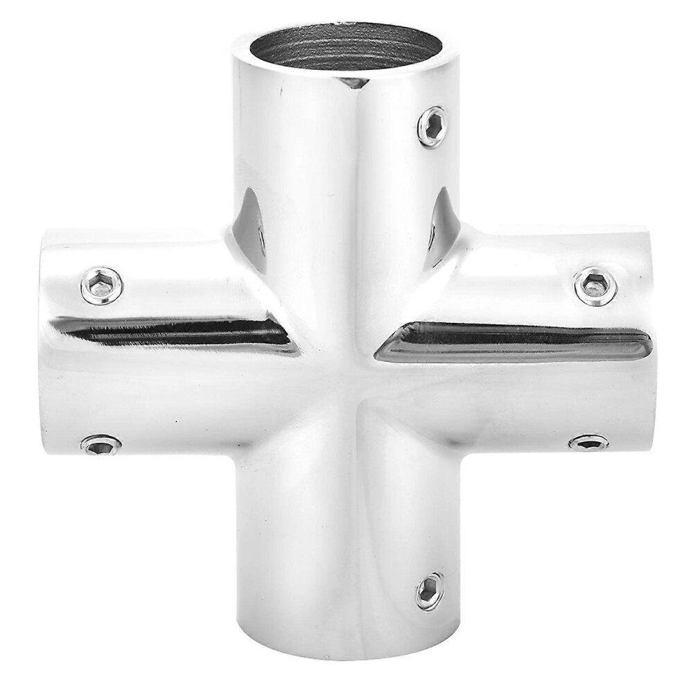 (As Show, One Size) 4 Way Pipe Fitting 316 Stainless Steel 25Mm 1 Inch 90 Degree Hardware Accessories 6909775582572