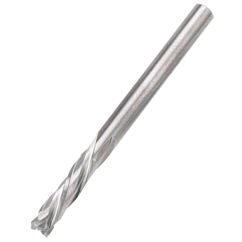 (As Show, One Size) Milling Cutter Silver 3ÂFlute Tungsten Steel Woodworking Tools 3.175 X 3.175 X 12 X 40Mm 6909775631263