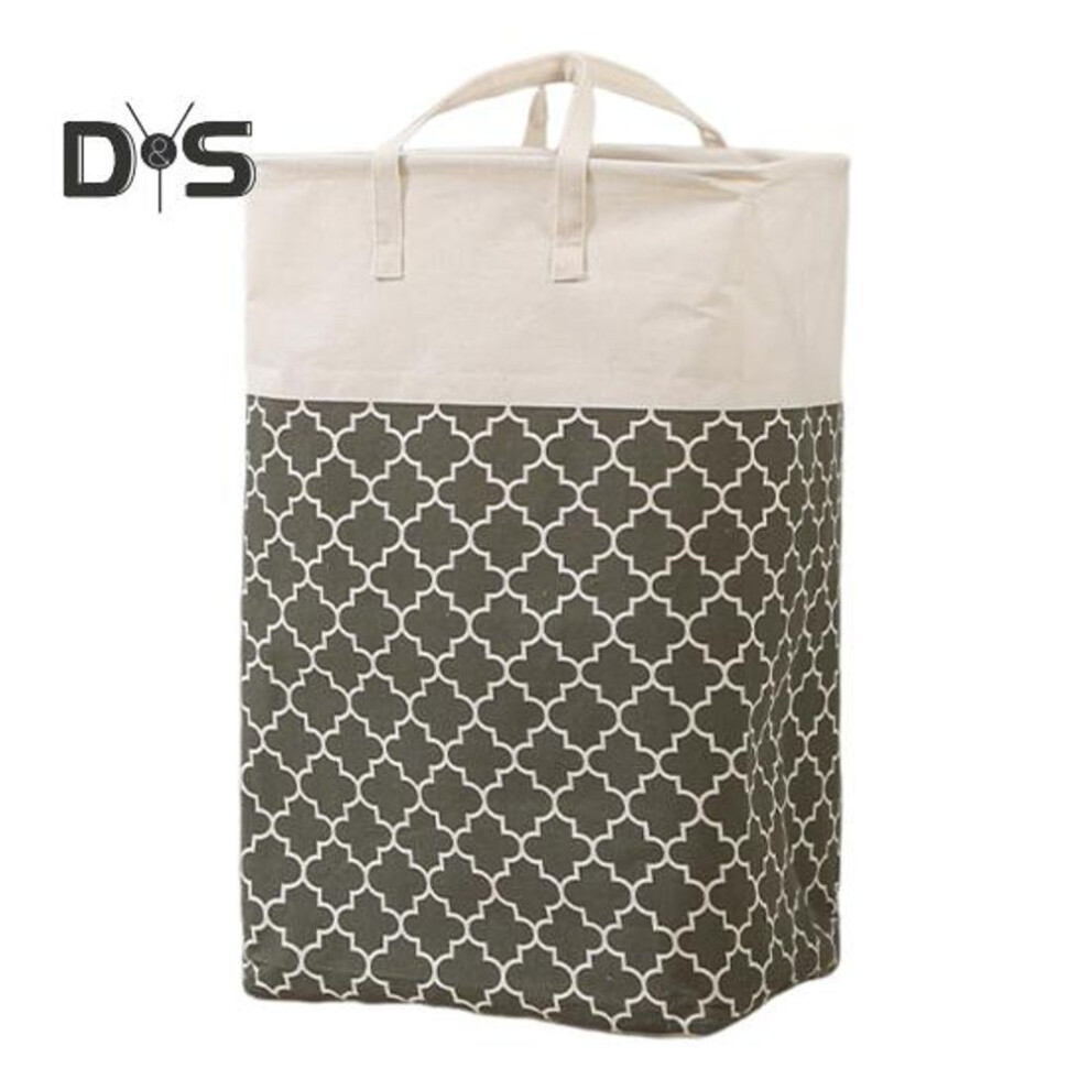 (grey, Square) Laundry Basket Large Capacity Breathable Mildew-proof Foldable Design Dirty Clothes Basket Laundry Hamper With Reinforced Handle