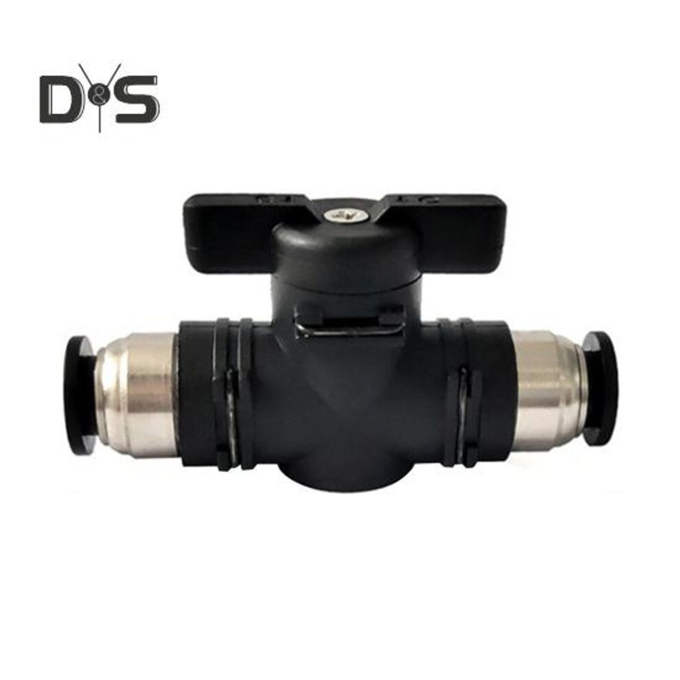 (as the picture, 8 mm) Pneumatic Push In Quick Joint Connector Hand Valve Black Buc 6mm 8mm 10mm 12mm Air Flow Control Valve To Turn Switch Manual Ball Current Limiting