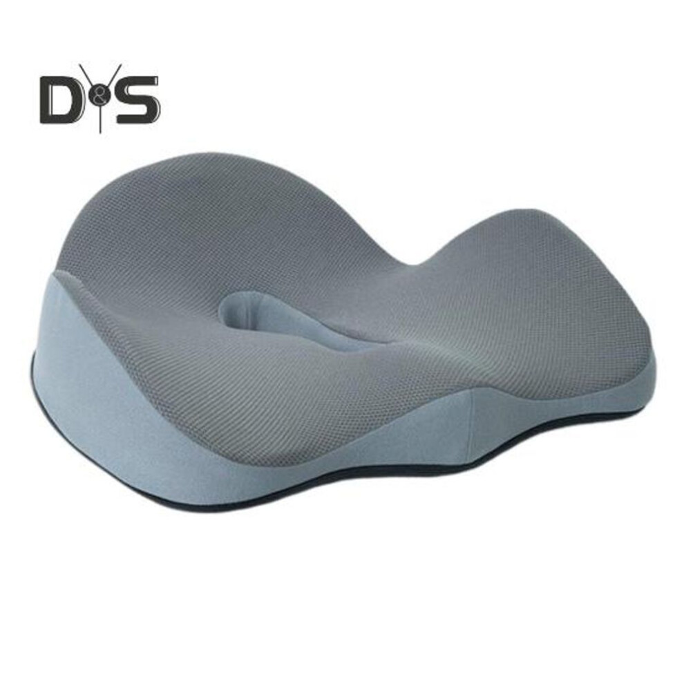 (grey) Ergonomic Buttocks Cushion Hemorrhoid Seat Pad U-shaped Tailbone Pressure Relief Memory Foam Support Soft Back Pain Relief Slow Rebound Comfortable